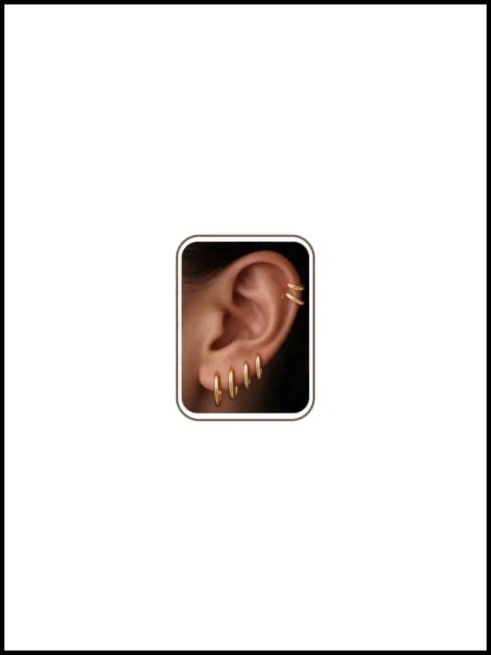 14K Gold Plated Hypoallergenic Hoop Earrings Set - 6 Sizes, Click Top